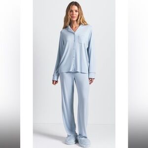 SKIMS Sleep Long Sleep Set - Zen Blue